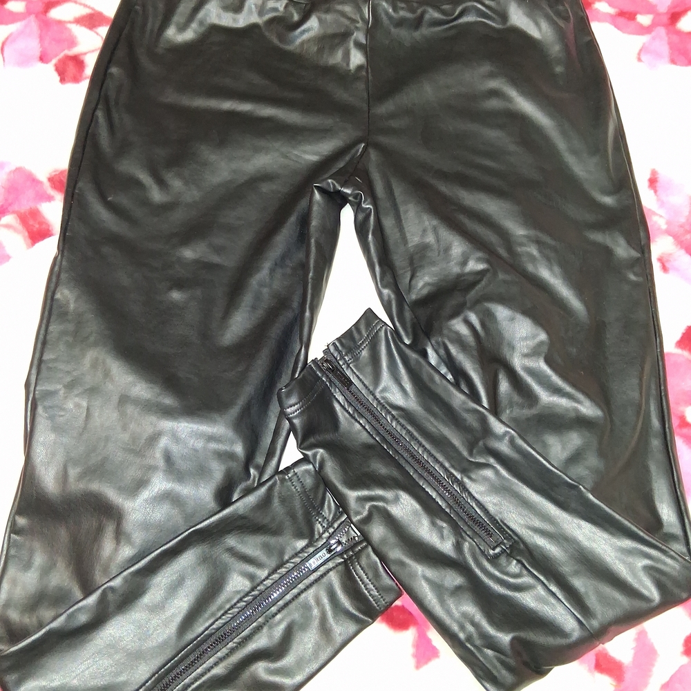 Guess Black Faux Leather Pants